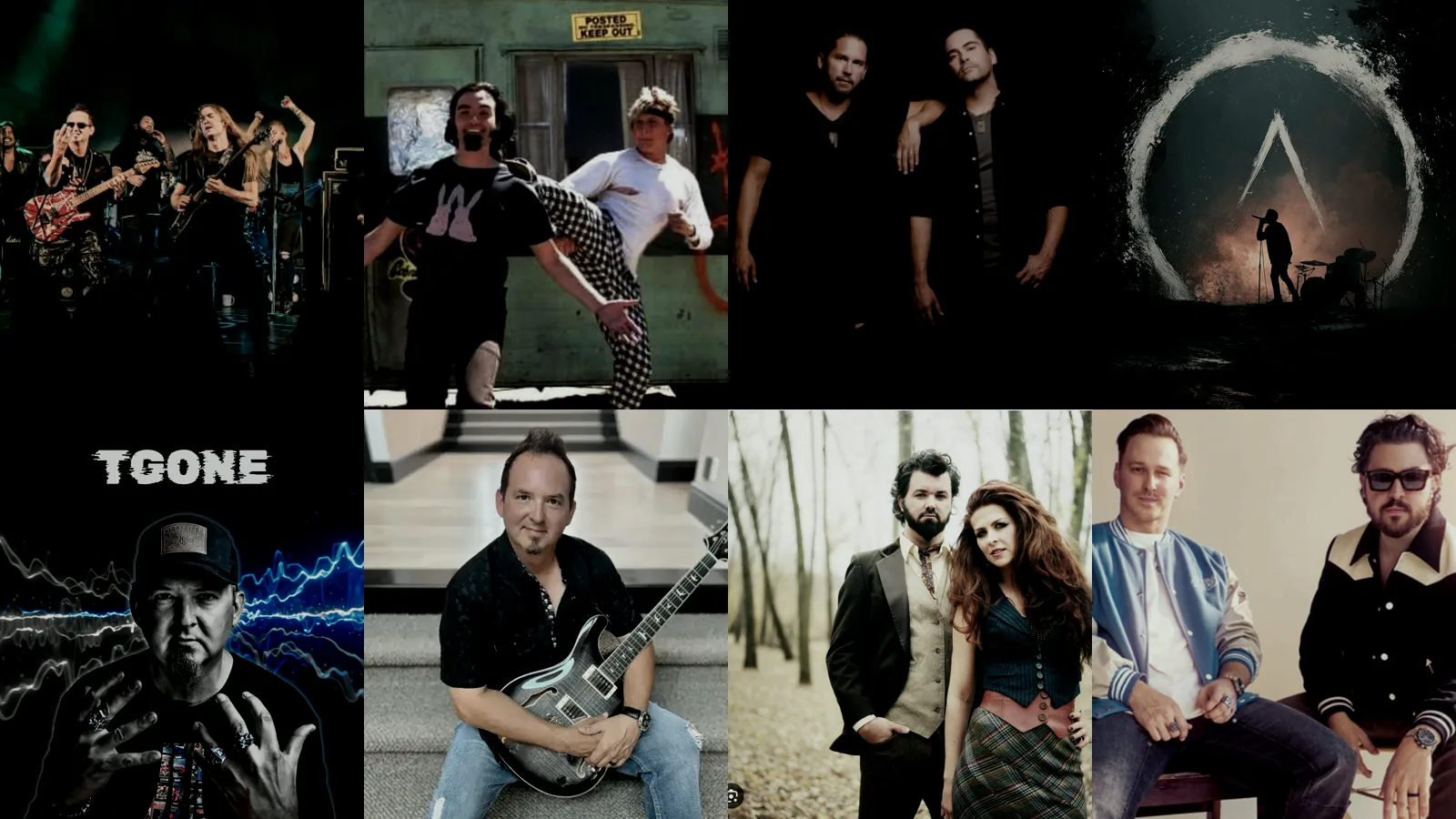 The Astonish Entertainment roster: A.D.A.M. Music Project, No More Kings, Aranda, Astonish Outliers, TGONE, Adam DeGraide, Dirt Poor Robins and Coupe Marra