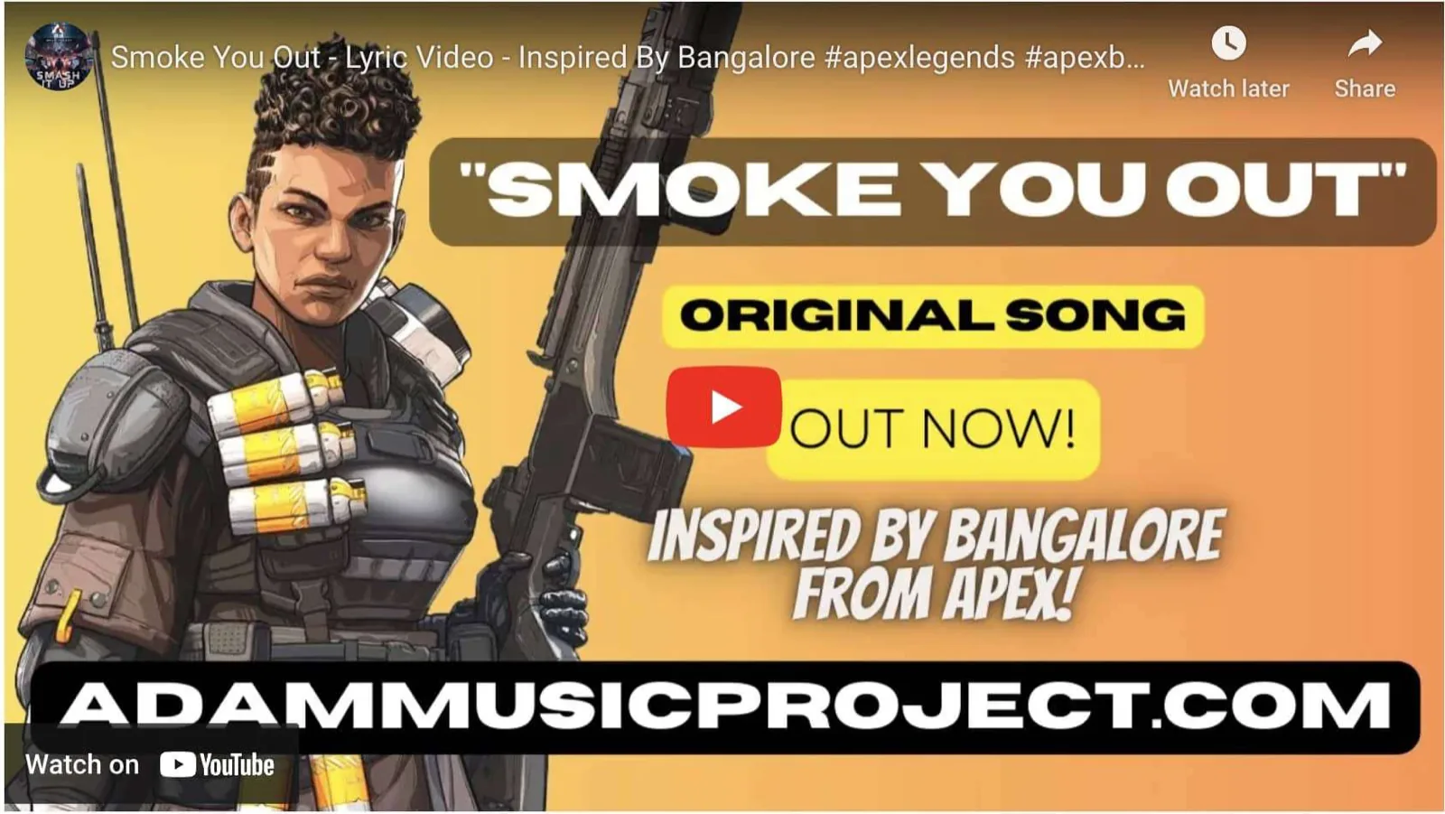 Smoke You Out – Lyric Video – Inspired By Bangalore – ADAM MUSIC PROJECT