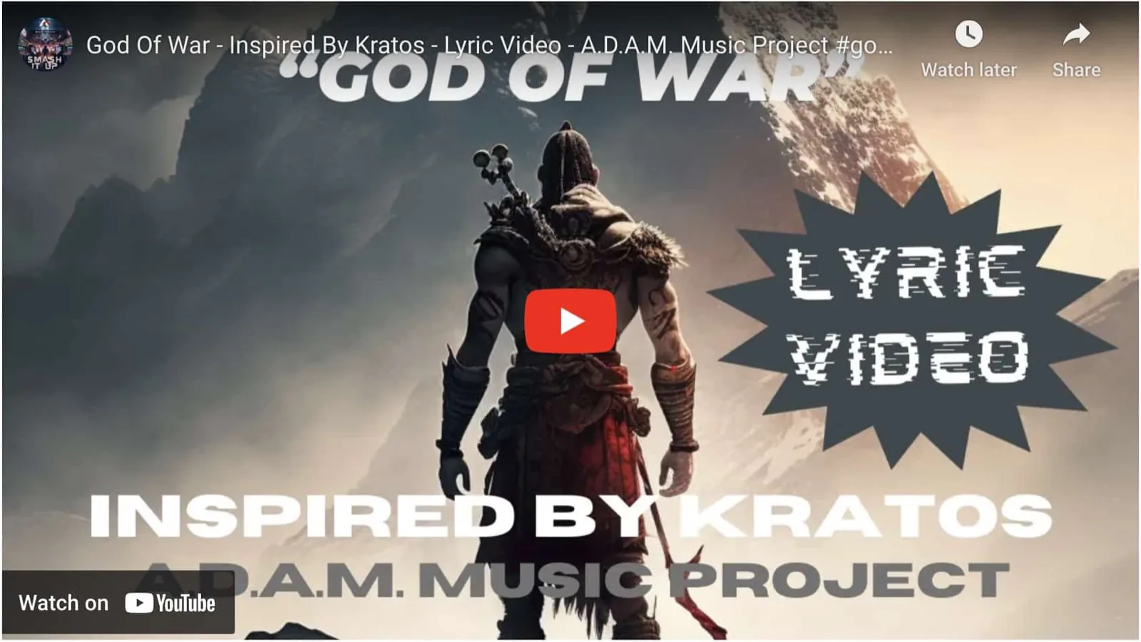 God of War Lyric Music Video ADAM Music Project