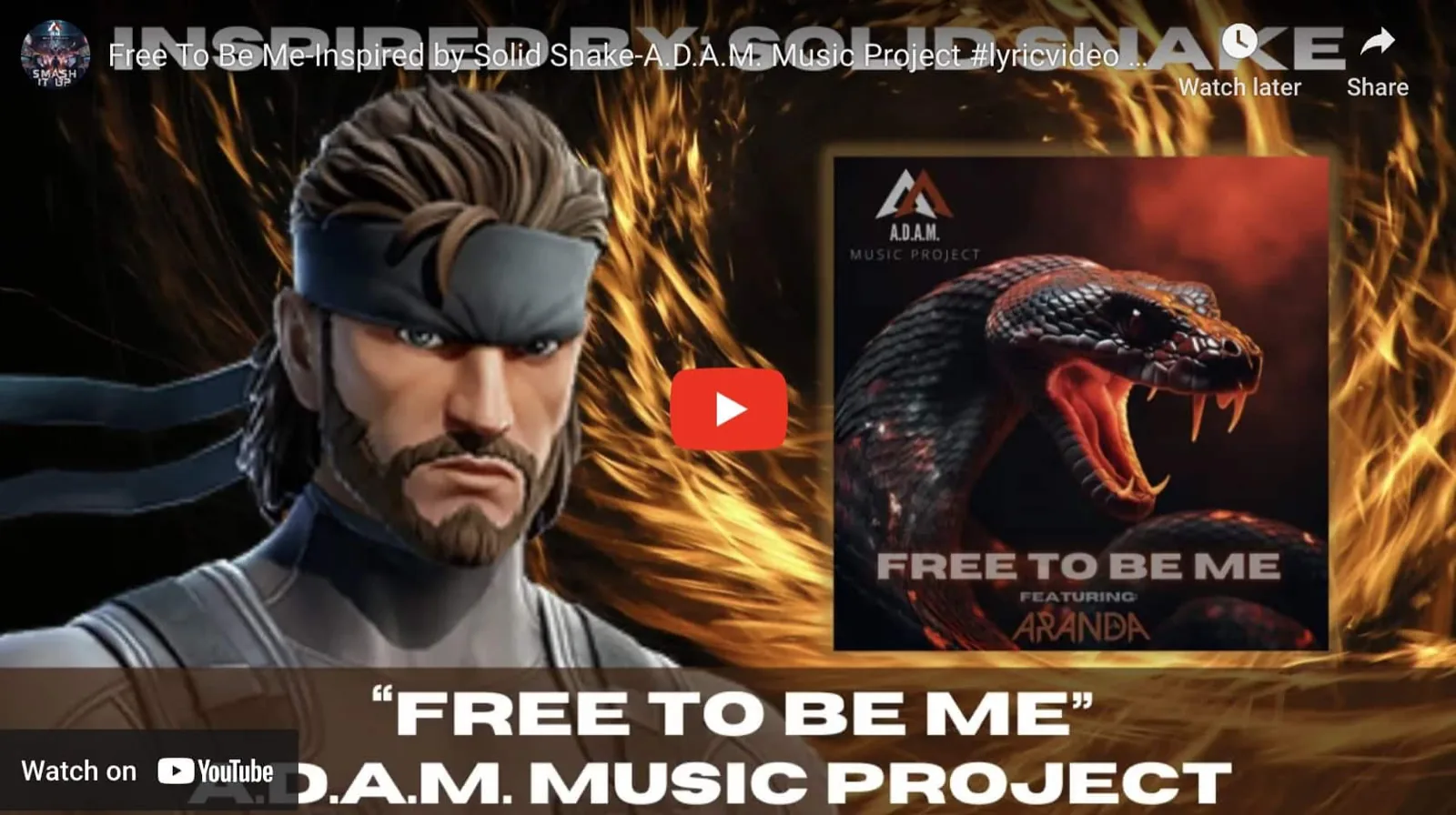 Free to be me – Inspired By Solid Snake – Lyric Video – A.D.A.M. MUSIC PROJECT