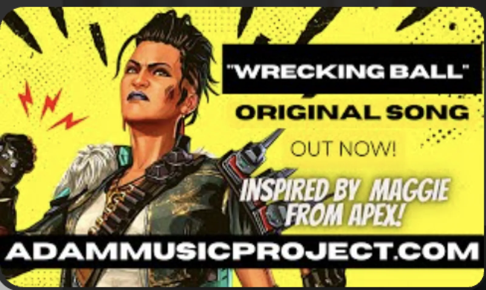 “Wrecking Ball” Inspired by Maggie’s Fierce Rebellion in Apex Legends – Lyric Video- A.D.A.M. MUSIC PROJECT